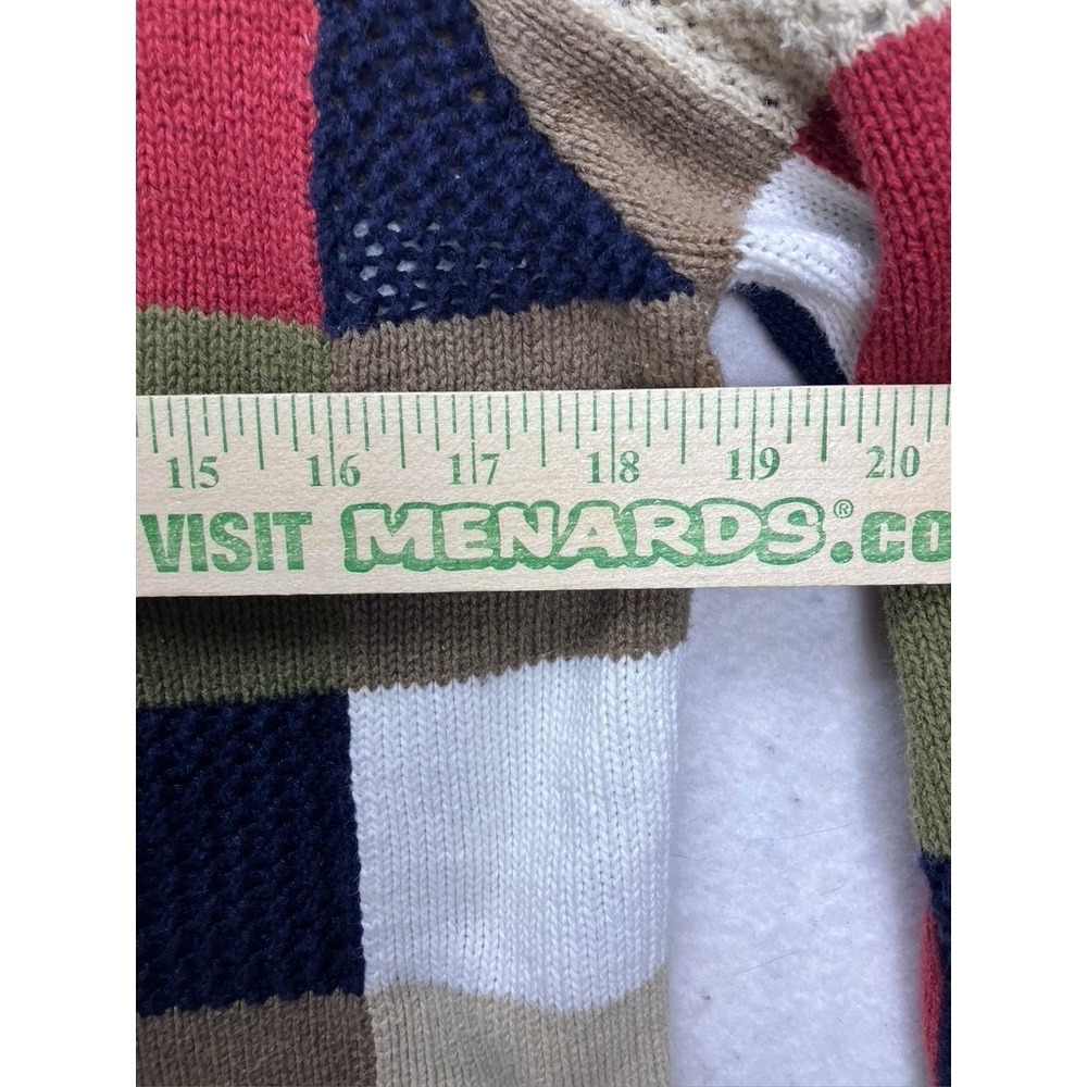 Christopher & Banks Cardigan Sweater Womens S‎ Multicolor Patchwork Knit Cottage - Picture 4 of 6